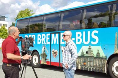 Schwerin präsentiert sich auf der Einheitsfeier - der "Bremen-Bus